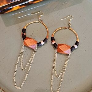 Beaded Boho Hoop earrings